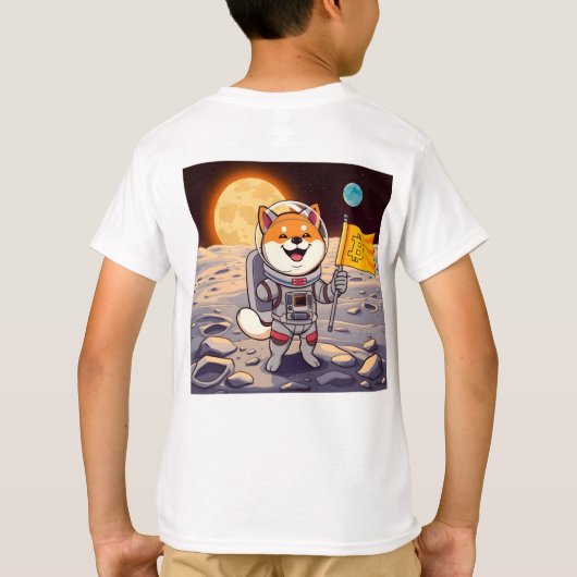 Shiba Inu Astronaut Bitcoin T-shirt (Achterkant)