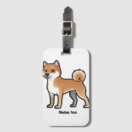 shiba inu bagagelabel (Voorkant (verticaal))