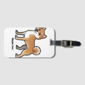 shiba inu bagagelabel (Voorkant (horizontaal))