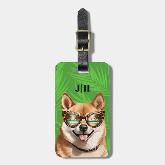 Shiba Inu Bagagelabels (Voorkant verticaal)