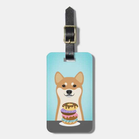 Shiba Inu Bagagelabels (Voorkant verticaal)