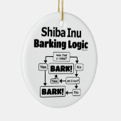 Shiba Inu Barking Logic Keramisch Ornament (Rechts)