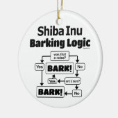 Shiba Inu Barking Logic Keramisch Ornament (Links)