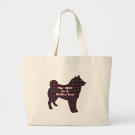 Shiba Inu BFF Boodschappentas Grote Tote Bag