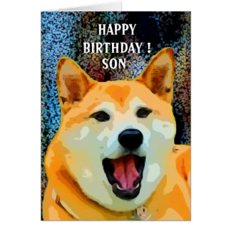 Shiba Inu Birthday Kaart
