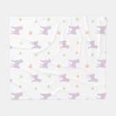 Shiba Inu Blanket – Minimal Lavender Gift  Fleece Deken (Voorkant (Horizontaal))