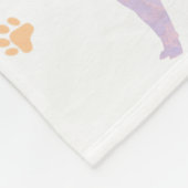Shiba Inu Blanket – Minimal Lavender Gift  Fleece Deken (Hoek)