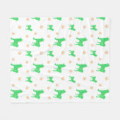Shiba Inu Blanket – Minimal Pastel Green Gift Fleece Deken (Voorkant (Horizontaal))