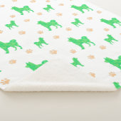 Shiba Inu Blanket – Minimal Pastel Green Gift Sherpa Deken (3/4)
