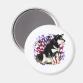 Shiba Inu (blk) Patriot Magneet (Voorkant / Achterkant)