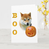 Shiba Inu Boo Kaart (Gele Bloem)
