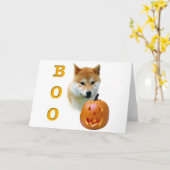 Shiba Inu Boo Kaart (Gele Bloem)