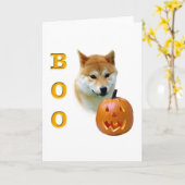 Shiba Inu Boo Kaart (Gele Bloem)