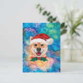 Shiba Inu Breed Dog Kerstmis Feestdagenkaart (Staand voorkant)