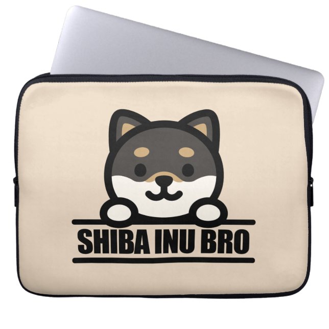 SHIBA INU BRO  - Cool Shiba Inu Brother Design Laptop Sleeve (Voorkant)