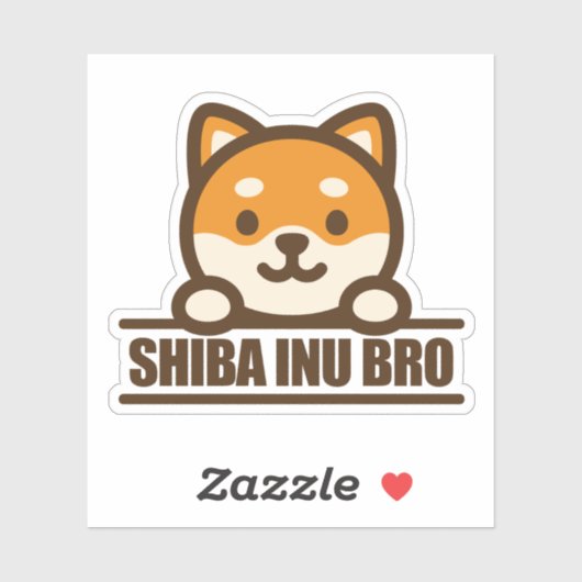 SHIBA INU BRO - Cool Shiba Inu Brother Design Sticker (Vel)