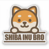 SHIBA INU BRO - Cool Shiba Inu Brother Design Sticker (Voorkant)