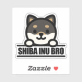 SHIBA INU BRO  - Cool Shiba Inu Brother Design Sticker (Vel)