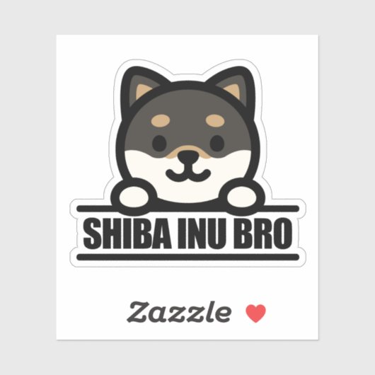 SHIBA INU BRO - Cool Shiba Inu Brother Design Sticker (Vel)