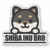 SHIBA INU BRO - Cool Shiba Inu Brother Design Sticker (Voorkant)