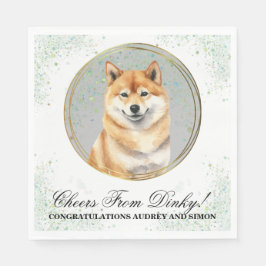 Shiba Inu bruiloft servetten met honden Foto