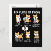Shiba Inu Bubble Tea Boba Tea Dog Bubble Tea Briefkaart (Voorkant / Achterkant)
