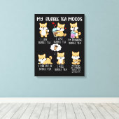 Shiba Inu Bubble Tea Boba Tea Dog Bubble Tea Canvas Afdruk (Insitu (Houten vloer))