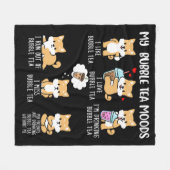 Shiba Inu Bubble Tea Boba Tea Dog Bubble Tea Fleece Deken (Voorkant (Horizontaal))