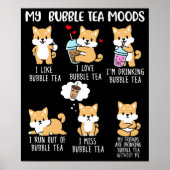 Shiba Inu Bubble Tea Boba Tea Dog Bubble Tea Poster (Voorkant)