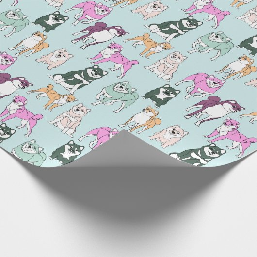 Shiba Inu Cadeaupapier (Hoek)