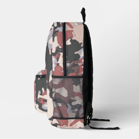 Shiba Inu Camo Pattern Bedrukte Rugzak (Rechts)