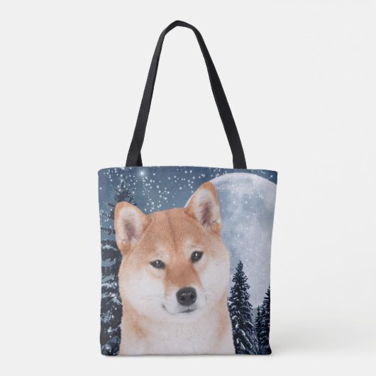 Shiba Inu Canvas tas (Achterkant)