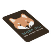 Shiba Inu Cartoon Dog met aangepaste tekst Magneet (Rechterzijde)