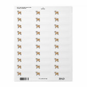 Shiba Inu cartoon Etiket (Full Sheet)