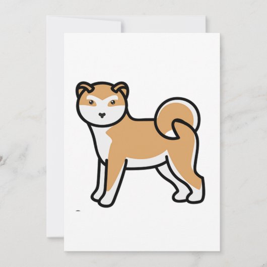 Shiba Inu cartoon Kaart (Voorkant)
