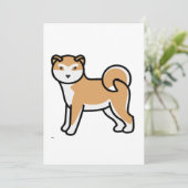 Shiba Inu cartoon Kaart (Staand voorkant)