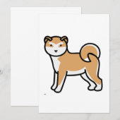 Shiba Inu cartoon Kaart (Voorkant / Achterkant)