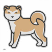 Shiba Inu cartoon Sticker (Voorkant)