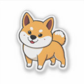 Shiba Inu cartoon Sticker (Voorkant)