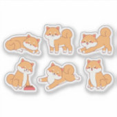 Shiba Inu cartoons sticker Sheet (Voorkant)