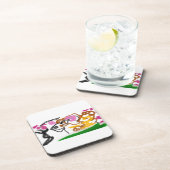 Shiba Inu charry bloesem Bier Onderzetter (Rechterzijde)