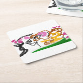 Shiba Inu charry bloesem Kartonnen Onderzetters (Schuin)