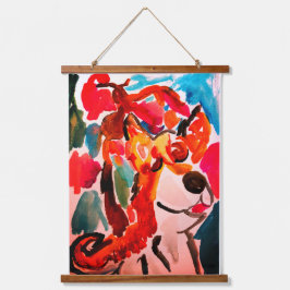 Shiba Inu cherry Japen blossom Hangend Wandkleed