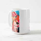 Shiba Inu cherry Japen blossom Koffiemok (Voorkant links)