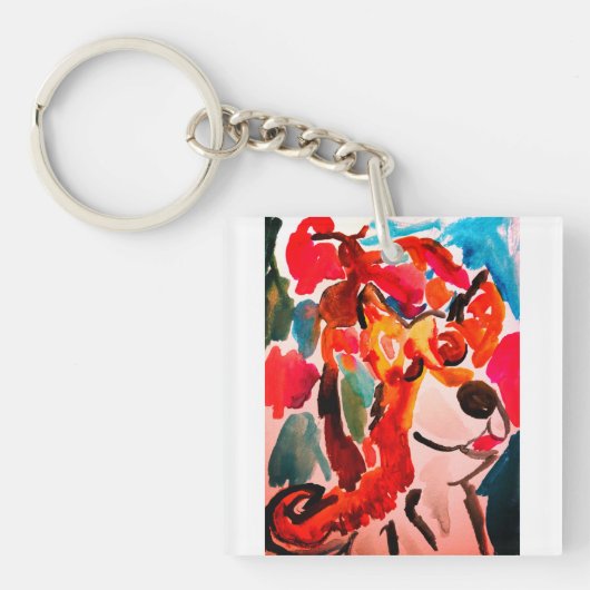 Shiba Inu cherry Japen blossom Sleutelhanger (voorkant)