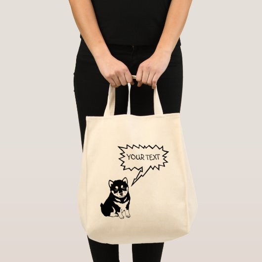 Shiba Inu Chinese Dog Year 2018 Cotton Canvas tas (Voorkant (product))