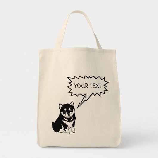 Shiba Inu Chinese Dog Year 2018 Cotton Canvas tas (Voorkant)