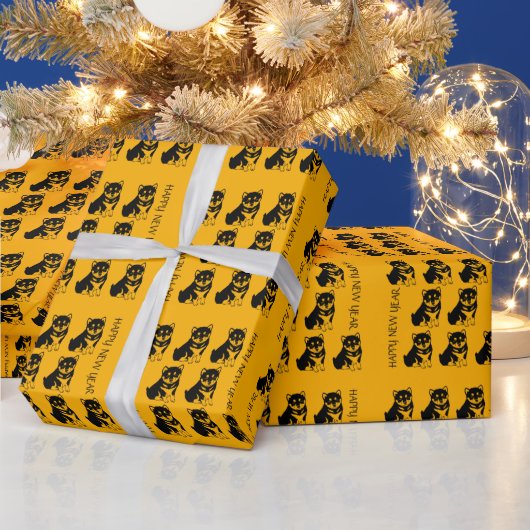 Shiba Inu Chinese Dog Year 2018 G Wrapping Paper Cadeaupapier (Feestdagen)