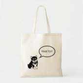 Shiba Inu Chinese Dog Year 2018 Speech B Canvas ta Tote Bag (Voorkant)