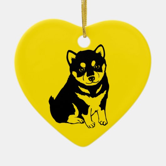 Shiba Inu Chinese Dog Year 2018 Text Back Ornament (Voorkant)